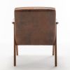 Mid-Century Modern Chair, Living Room Chair with Solid Wood Frame, Accent Chair Extra-Thick Backrest, Wingback Chair for Bedroom, Reading Room