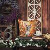 Oriental Shorthair Cat in Fall Leaves Throw Pillow Machine Washable, Indoor Outdoor Decorative Pillow for Couch, Bed or Patio, 14Hx14W