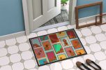 Lots of Longhaired Red Dachshund Doormat Front Door Mat Indoor Outdoor Rugs for Entryway, Non Slip Washable Low Pile, 24H X 36W