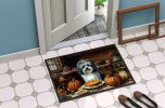 Havanese Fall Kitchen Pumpkins Doormat Front Door Mat Indoor Outdoor Rugs for Entryway, Non Slip Washable Low Pile, 24H X 36W